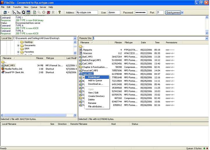 FileZilla FTP Program User's Guide
